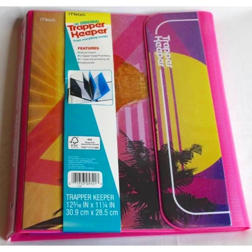 Mead Original Trapper Keeper Binder Retro Portfolio Vintage Style SUNSET NEW